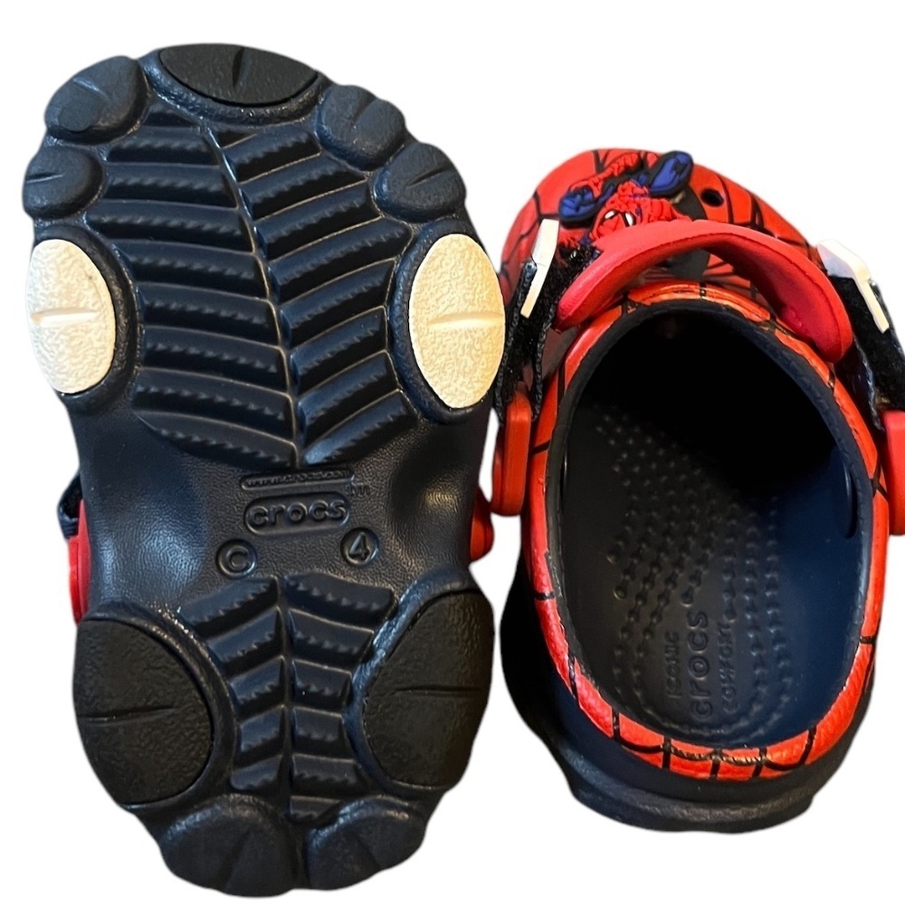 NWOT Crocs Marvel Team‎ Spider Man All Terrain Kids Clogs Sandals Red, Size 4C - Picture 7 of 8